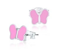 Tiny Butterfly Silver Stud Earring STE-660